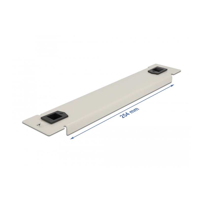 Delock 10″ Netzwerkschrank Blindabdeckung werkzeugfrei 1 HE grau