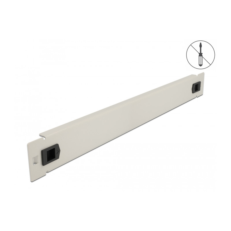 Delock 19″ Netzwerkschrank Blindabdeckung werkzeugfrei 1 HE grau
