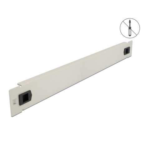 Delock 19″ Netzwerkschrank Blindabdeckung werkzeugfrei 1 HE grau