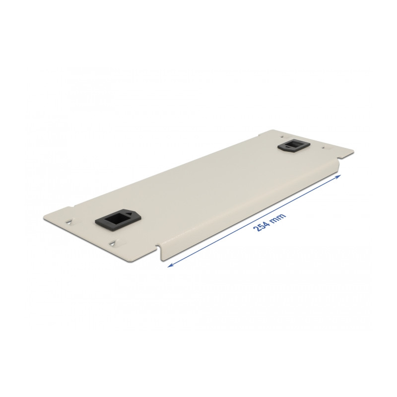 Delock 10″ Netzwerkschrank Blindabdeckung werkzeugfrei 2 HE grau
