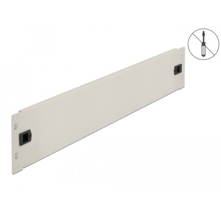 Delock 19″ Netzwerkschrank Blindabdeckung werkzeugfrei 2 HE grau