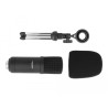 Delock Professionelles Computer Podcasting Mikrofon mit XLR Anschluss und 3 Pin Klinkenstecker + Adapterkabel für Smartphone und