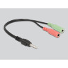 Delock Professionelles Computer Podcasting Mikrofon mit XLR Anschluss und 3 Pin Klinkenstecker + Adapterkabel für Smartphone und