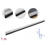 Delock Bürstenstreifen 20 mm mit Alu-Profil gerade - Länge 1 m