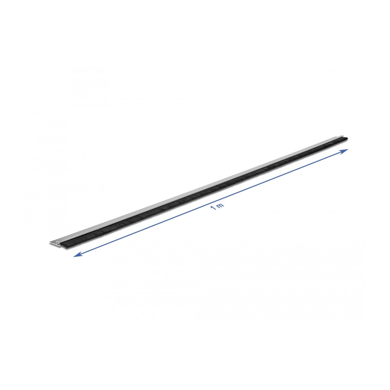 Delock Bürstenstreifen 20 mm mit Alu-Profil gerade - Länge 1 m