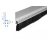 Delock Bürstenstreifen 20 mm mit Alu-Profil gerade - Länge 1 m