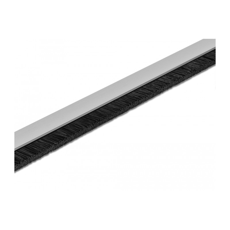 Delock Bürstenstreifen 20 mm mit Alu-Profil gerade - Länge 1 m