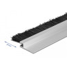 Delock Bürstenstreifen 20 mm mit Alu-Profil gerade - Länge 1 m