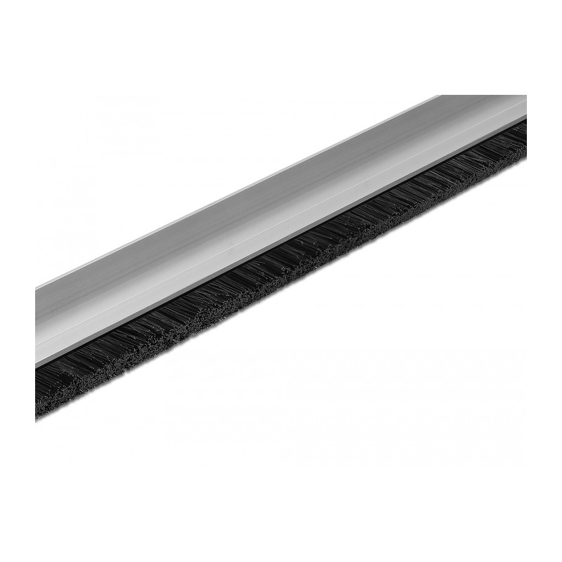 Delock Bürstenstreifen 20 mm mit Alu-Profil gewinkelt - Länge 1 m