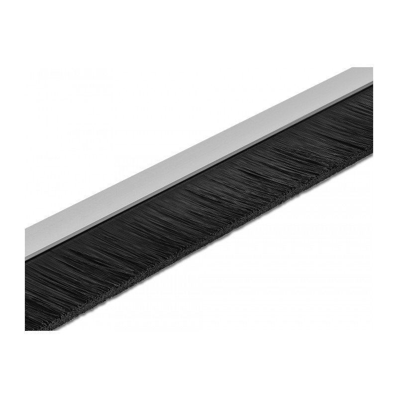 Delock Bürstenstreifen 40 mm mit Alu-Profil gerade - Länge 1 m