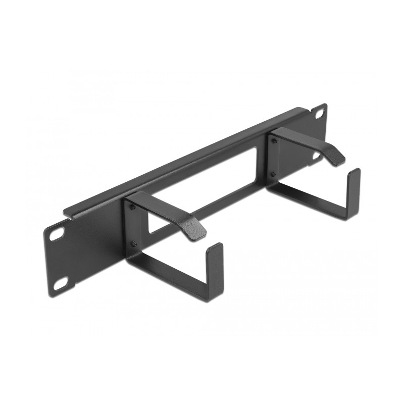 Delock 10″ Kabelmanagement Rangierpanel mit Öffnung und 2 Bügeln 1 HE schwarz