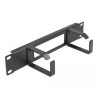 Delock 10″ Kabelmanagement Rangierpanel mit Öffnung und 2 Bügeln 1 HE schwarz