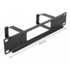 Delock 10″ Kabelmanagement Rangierpanel mit Öffnung und 2 Bügeln 1 HE schwarz