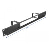 Delock 19″ Kabelmanagement Rangierpanel mit Öffnung und 2 Bügeln 1 HE schwarz