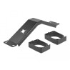 Delock 10″ Kabelmanagement Rangierpanel mit 2 Bügeln gewinkelt 1 HE schwarz