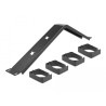Delock 19″ Kabelmanagement Rangierpanel mit 4 Bügeln gewinkelt 1 HE schwarz