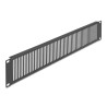Delock 19″ Netzwerkschrank Panel mit Lüftungsschlitzen vertikal 2 HE schwarz