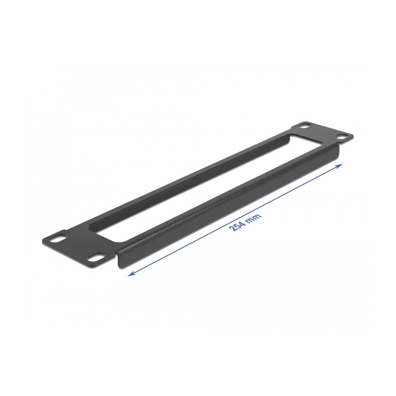 Delock 10″ Netzwerkschrank Panel mit Öffnung 1 HE schwarz