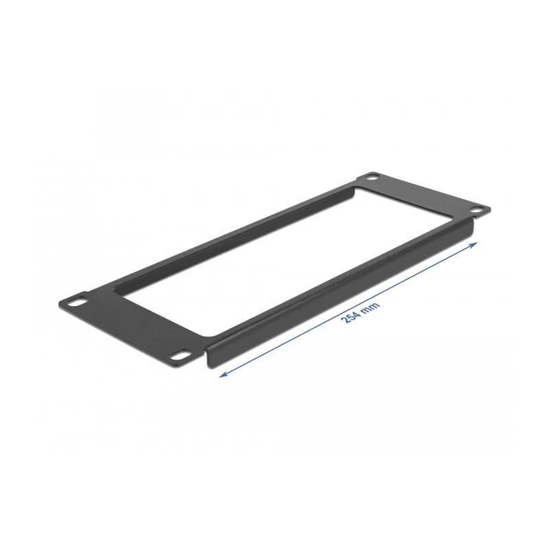 Delock 10″ Netzwerkschrank Panel mit Öffnung 2 HE schwarz