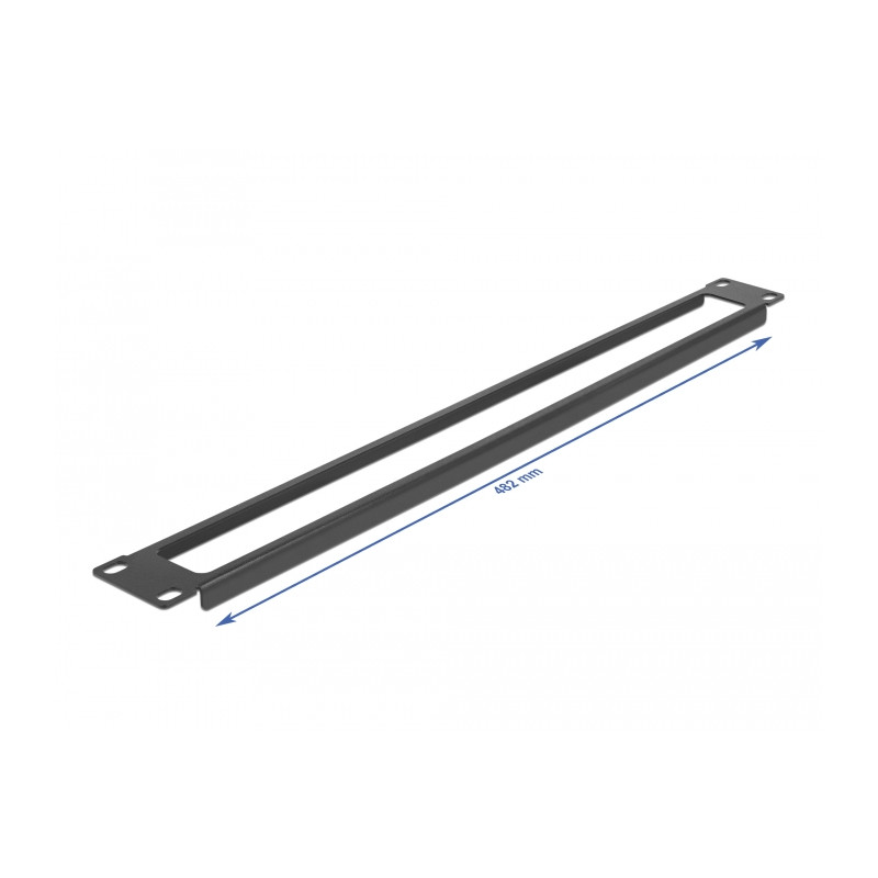 Delock 19″ Netzwerkschrank Panel mit Öffnung 1 HE schwarz