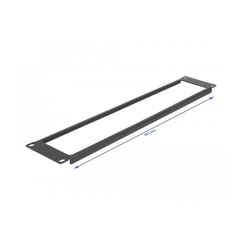 Delock 19″ Netzwerkschrank Panel mit Öffnung 2 HE schwarz