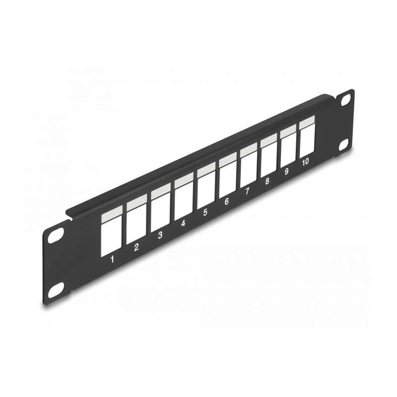 Delock 10″ Keystone Patchpanel 10 Port schwarz