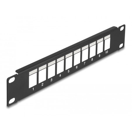 Delock 10″ Keystone Patchpanel 10 Port schwarz