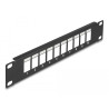 Delock 10″ Keystone Patchpanel 10 Port schwarz