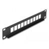 Delock 10″ Keystone Patchpanel 10 Port schwarz