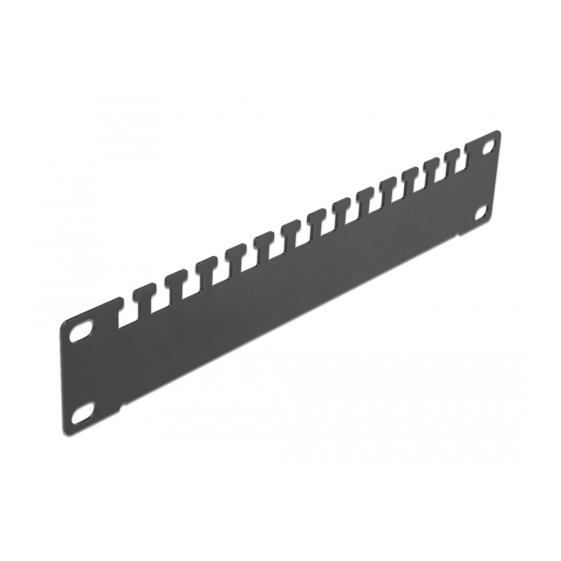 Delock 10″ Kabelabfangschiene 1 HE schwarz