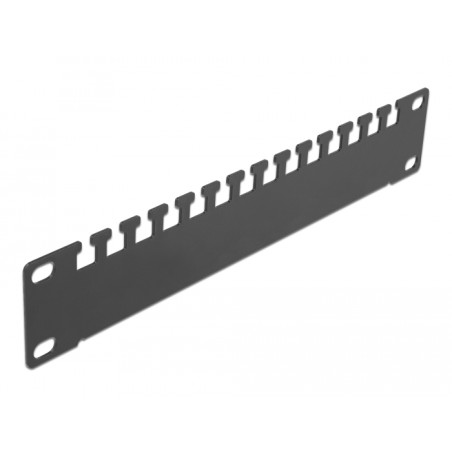 Delock 10″ Kabelabfangschiene 1 HE schwarz