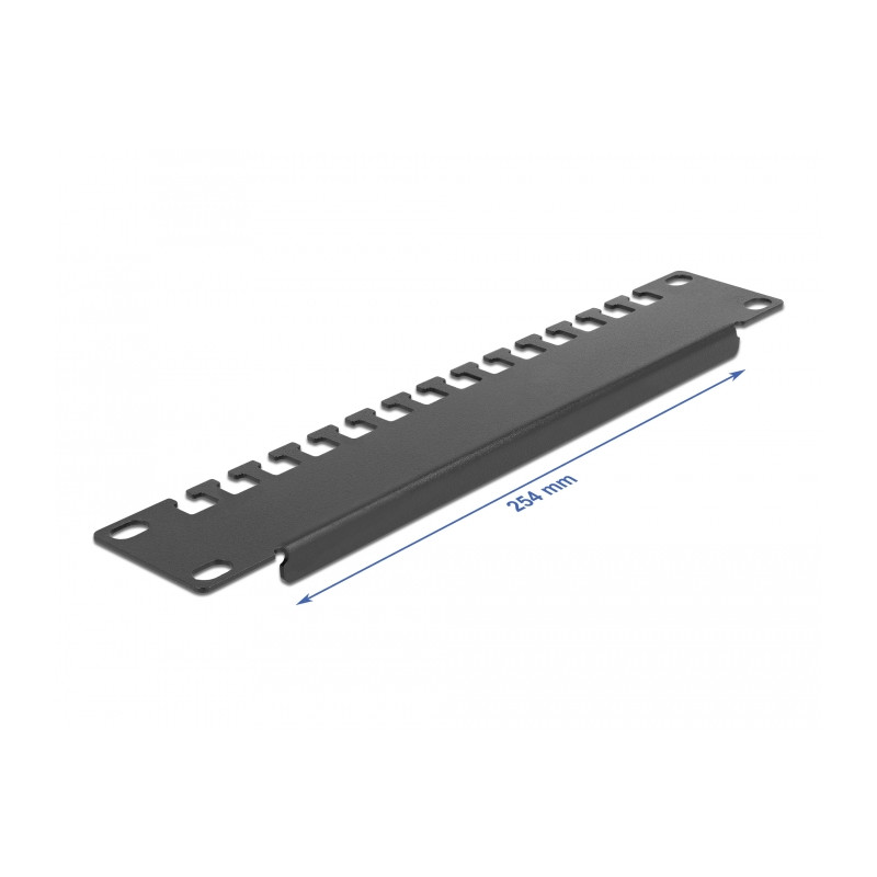 Delock 10″ Kabelabfangschiene 1 HE schwarz