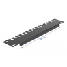 Delock 10″ Kabelabfangschiene 1 HE schwarz