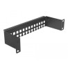 Delock 10″ Kabelabfangschiene Bügelform 1 HE schwarz