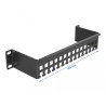 Delock 10″ Kabelabfangschiene Bügelform 1 HE schwarz
