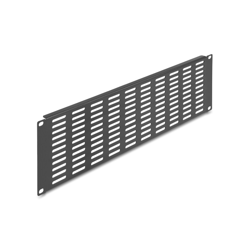 Delock 19″ Netzwerkschrank Panel mit Lüftungsschlitzen horizontal 3 HE schwarz