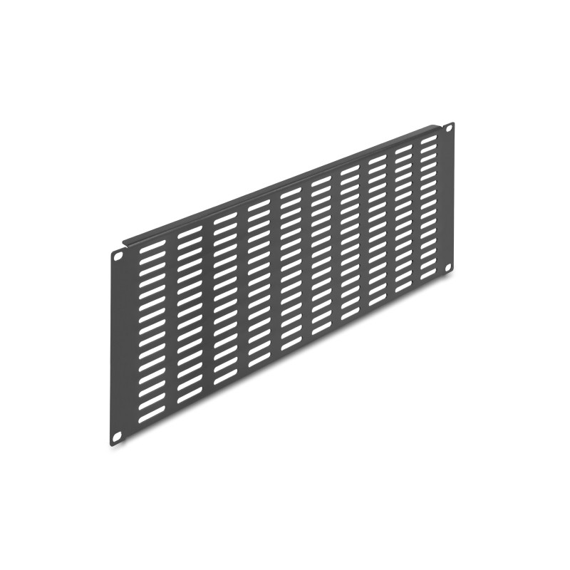 Delock 19″ Netzwerkschrank Panel mit Lüftungsschlitzen horizontal 4 HE schwarz