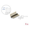 Delock Stiftleiste 10 Pin, Rastermaß 1,27 mm, 1-reihig, gewinkelt, 5 Stück