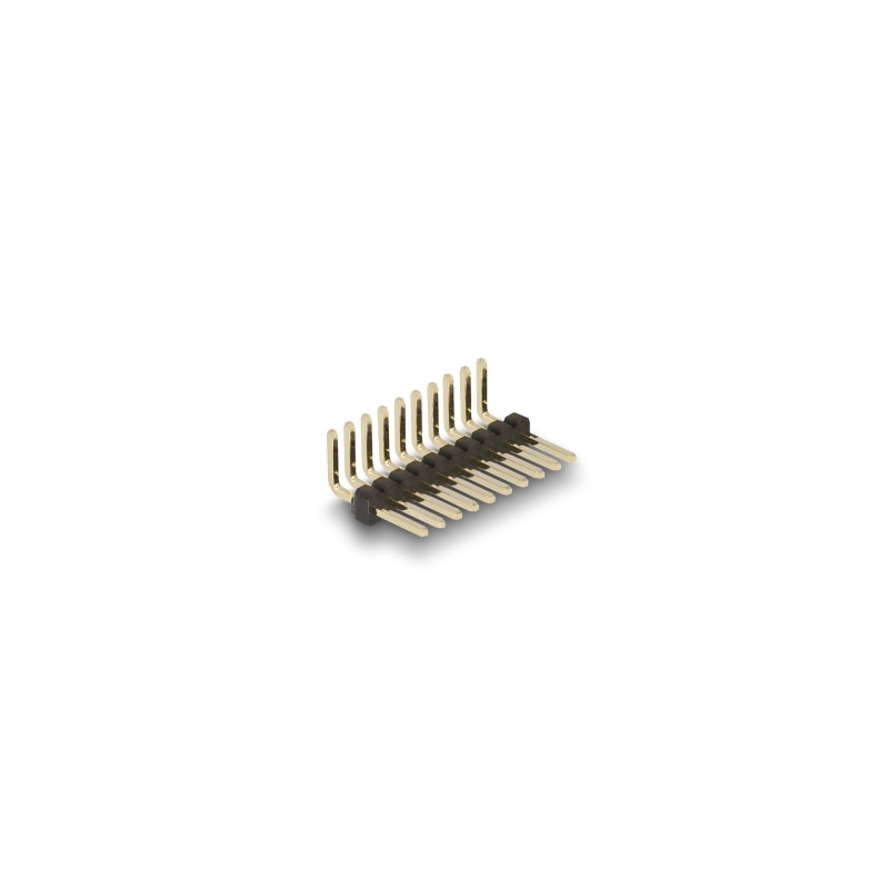 Delock Stiftleiste 10 Pin, Rastermaß 1,27 mm, 1-reihig, gewinkelt, 5 Stück