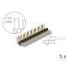 Delock Stiftleiste 20 Pin, Rastermaß 1,27 mm, 1-reihig, gewinkelt, 5 Stück