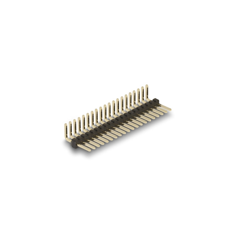 Delock Stiftleiste 20 Pin, Rastermaß 1,27 mm, 1-reihig, gewinkelt, 5 Stück