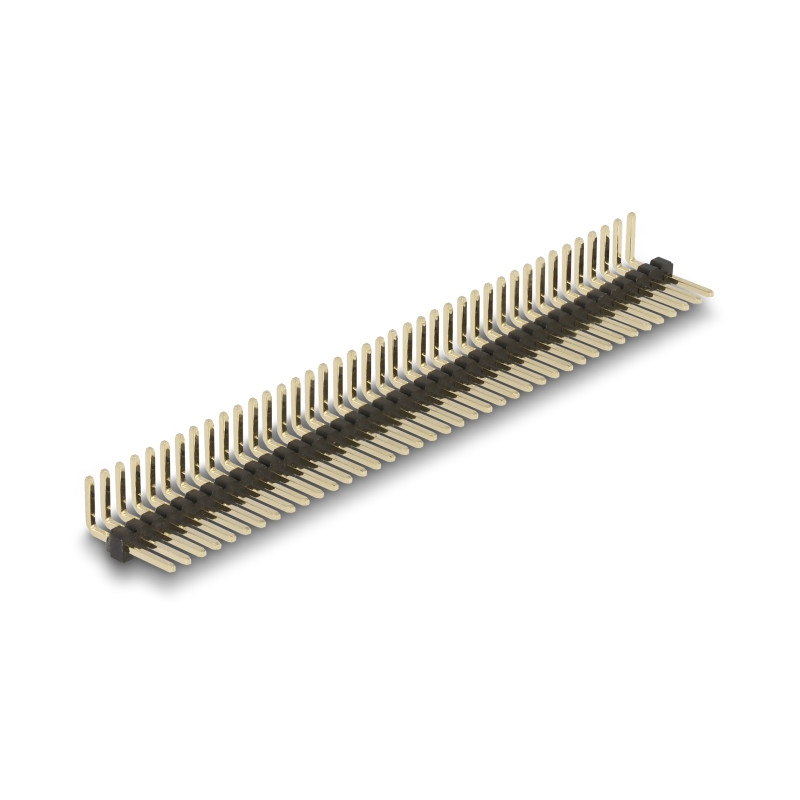 Delock Stiftleiste 40 Pin, Rastermaß 1,27 mm, 1-reihig, gewinkelt, 5 Stück