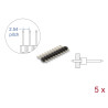 Delock Stiftleiste 10 Pin, Rastermaß 2,54 mm, 1-reihig, gerade, 5 Stück