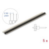 Delock Stiftleiste 40 Pin, Rastermaß 2,54 mm, 1-reihig, gerade, 5 Stück