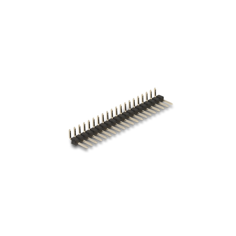 Delock Stiftleiste 20 Pin, Rastermaß 2,54 mm, 1-reihig, gewinkelt, 5 Stück