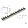 Delock Stiftleiste 40 Pin, Rastermaß 2,54 mm, 1-reihig, gewinkelt, 5 Stück