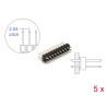 Delock Stiftleiste 10 Pin, Rastermaß 2,54 mm, 2-reihig, gerade, 5 Stück