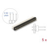 Delock Stiftleiste 20 Pin, Rastermaß 2,54 mm, 2-reihig, gerade, 5 Stück