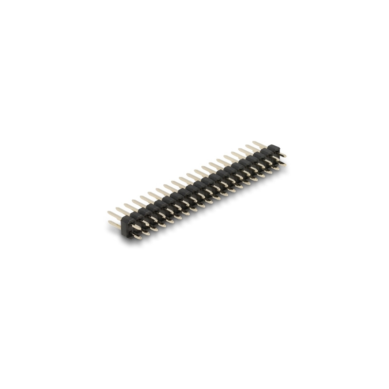 Delock Stiftleiste 20 Pin, Rastermaß 2,54 mm, 2-reihig, gerade, 5 Stück