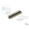 Delock Stiftleiste 20 Pin, Rastermaß 2,54 mm, 2-reihig, gewinkelt, 5 Stück